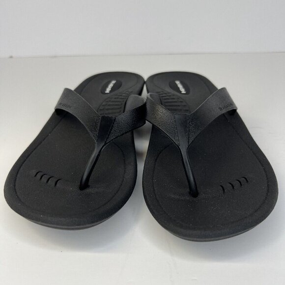 New Okabashi Maui Black Classic Contour Sole FlipFlop Beach Sandals Size Medium - Picture 5 of 9